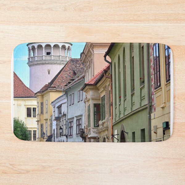 Item preview, old buildings and Firewatch tower in Sopron Hungary designed and sold by goceris.