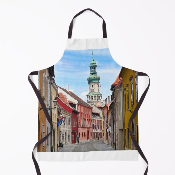 Item preview, Street with old buildings and Firewatch tower in Sopron Hungary designed and sold by goceris.