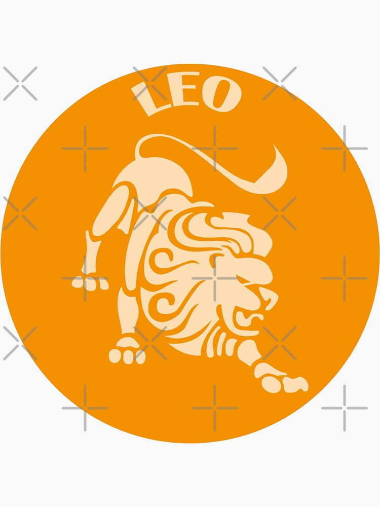 Leo Astrology Zodiac Sign Leo Lion Astrology Birthday Gifts Orange Sticker