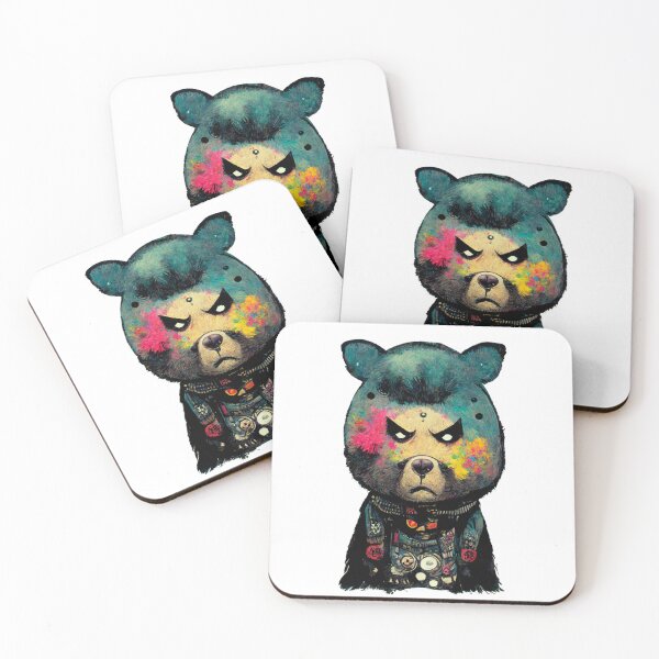 Item preview, bat bear street art color designed and sold by keyd-studio.