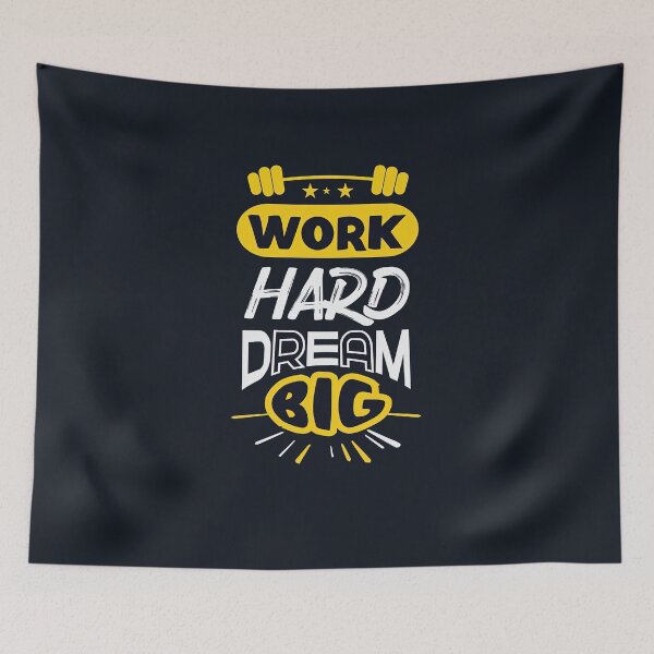 Item preview, Work Hard Dream Big, Dream Big Quotes designed and sold by graphic-genie.