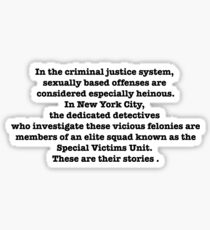 SVU Sticker