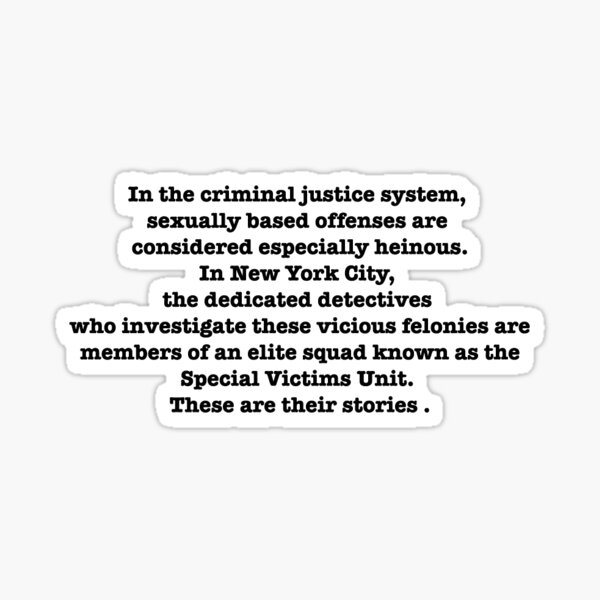 SVU Sticker