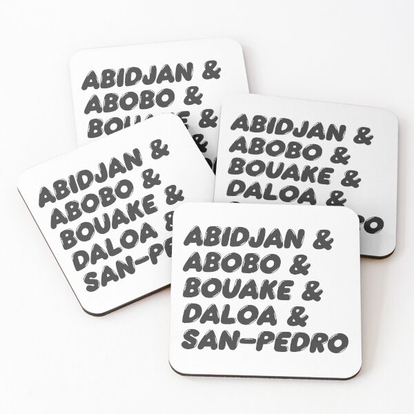 Item preview, Cote D'Ivoire Ivory Coast Cities, Abidjan, Abobo, Bouake, Daloa & San Pedro designed and sold by TonySpencer.