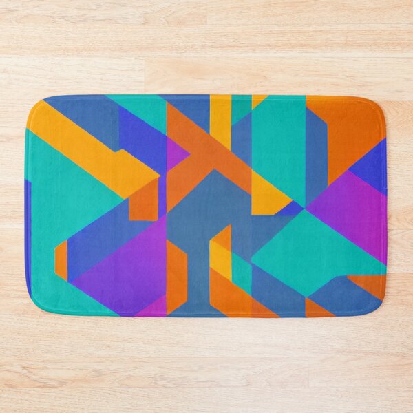 Item preview, Abstract Isometric Pattern In Bright Green, Orange and Blue Colors designed and sold by Evolvity.