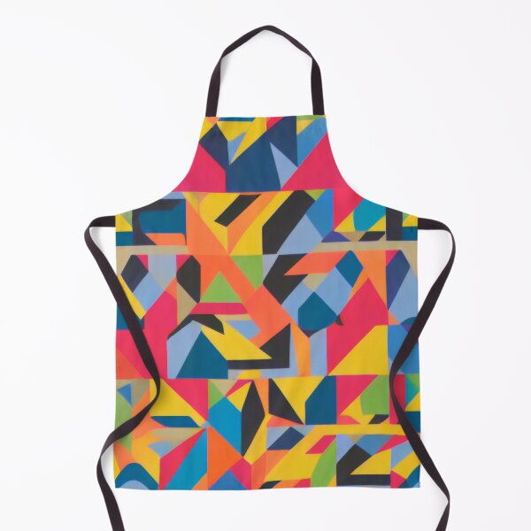 Item preview, Abstract Triangle Pattern In Bright Orange, Blue and Pink Colors designed and sold by Evolvity.