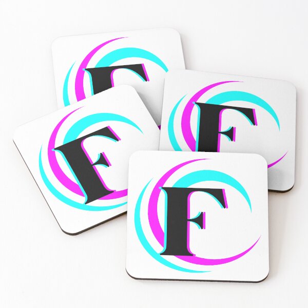Item preview, Blue Pink Swirl Monogram F designed and sold by Coffee Lifestyle.