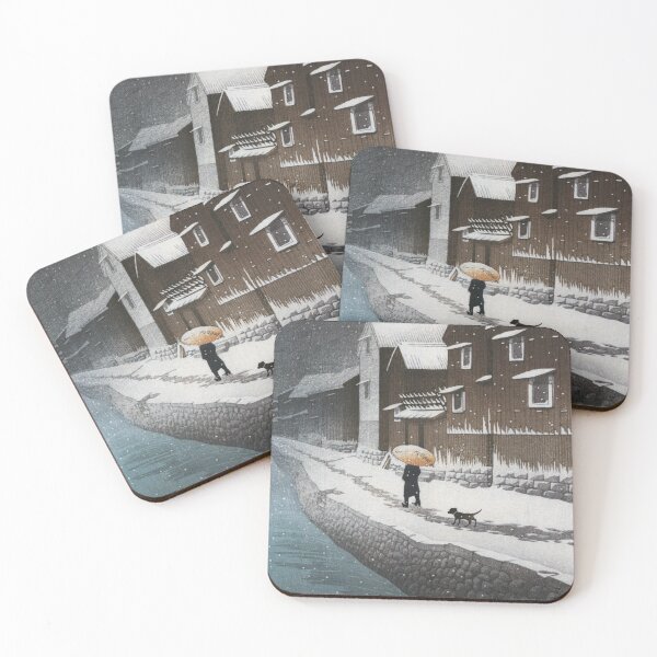Item preview, Snow at Shinkawabata by Kawase Hasui designed and sold by Takeda-art.