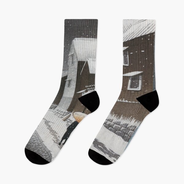 Item preview, Snow at Shinkawabata by Kawase Hasui designed and sold by Takeda-art.
