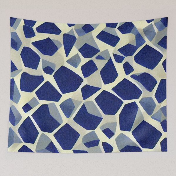 Item preview, Modern Pattern With Wonderful Shapes in Dark Blue Color Shades designed and sold by Evolvity.