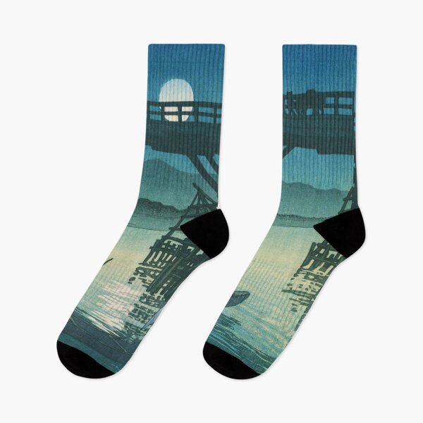 Item preview, Asahibashi Bridge at Ojiya by Kawase Hasui designed and sold by Takeda-art.