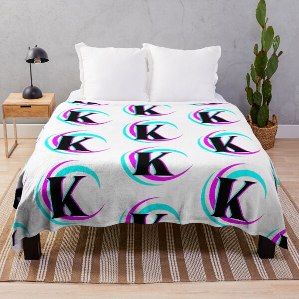 Item preview, Blue Pink Swirl Monogram K designed and sold by Coffee Lifestyle.