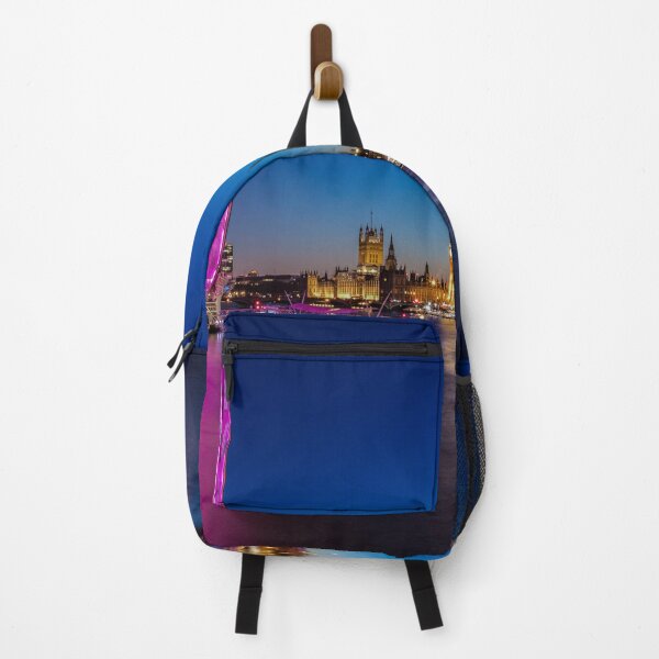 Item preview, Stunning clear night blue sky with Big Ben, London Eye, Thames River at Night designed and sold by HTPOP.