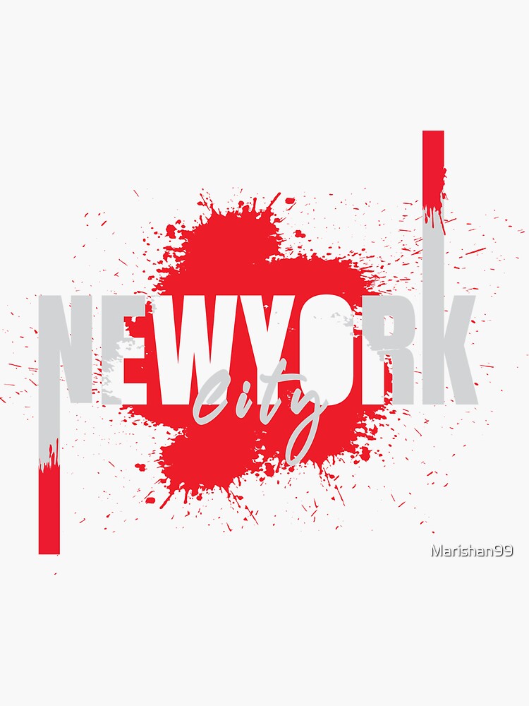 "New York city name" Sticker for Sale by Marishan99 Redbubble