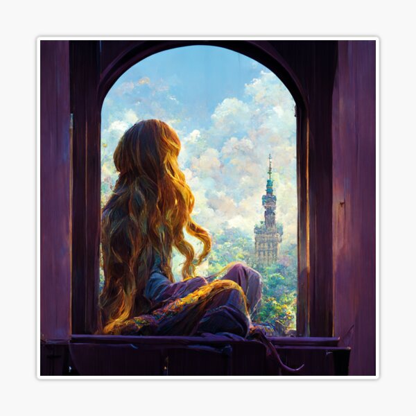 Rapunzel, Painting With Pascal Stainless Steel Water Bottle