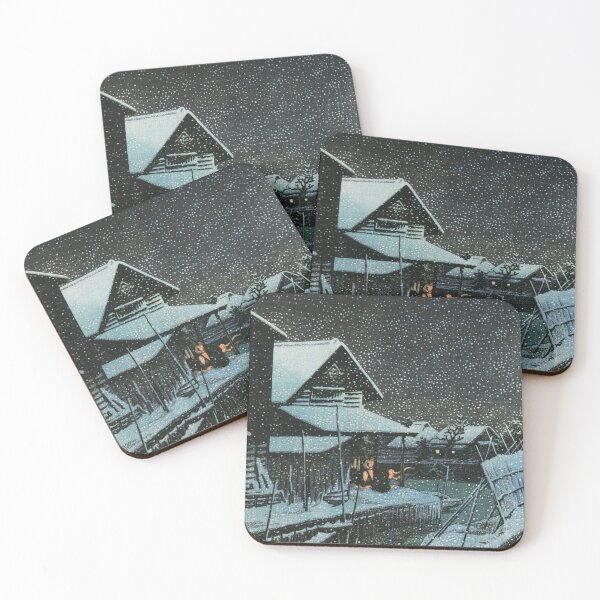 Item preview, Snow Night at Urayasu by Kawase Hasui designed and sold by Takeda-art.