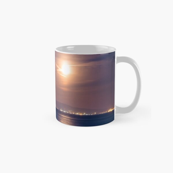 Mumbles Lighthouse Moon Rise Classic Mug