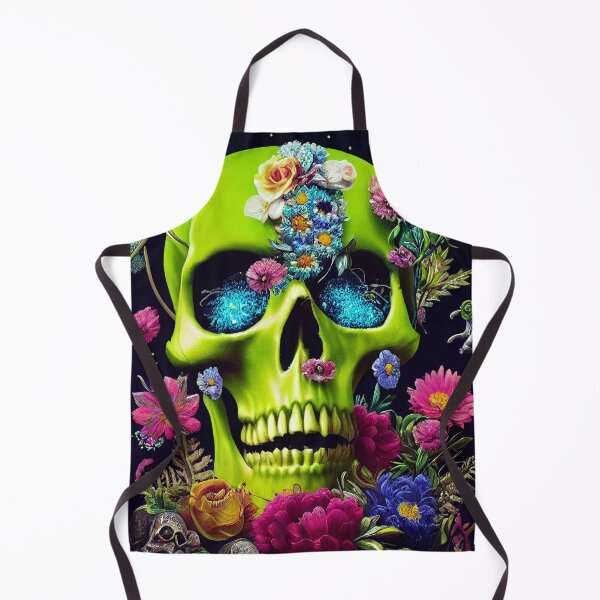 Item preview, Skull With Flowers American Gothic – Cute Floral Skull designed and sold by MadeByRobots.