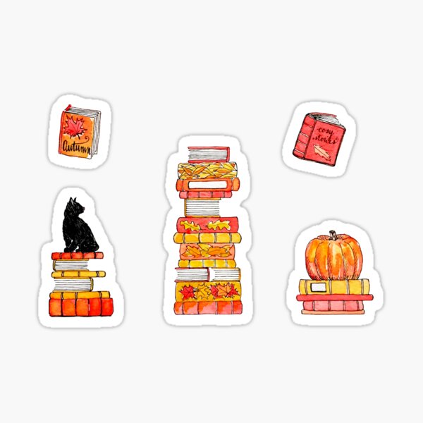 Cosy Autumn Reading Collection Sticker