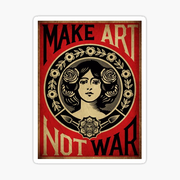 Item preview, Make Art Not War designed and sold by kritzgremelv.