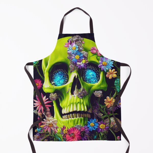 Item preview, Skull With Flowers American Gothic – Cute Floral Skull designed and sold by MadeByRobots.
