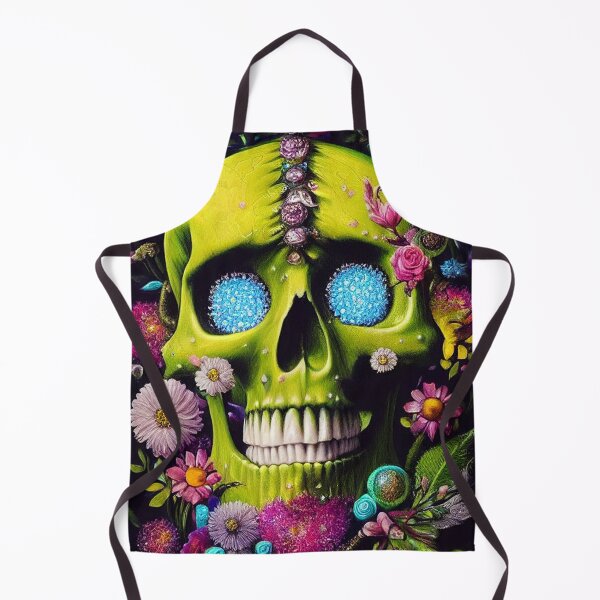 Item preview, Skull With Flowers American Gothic – Cute Floral Skull designed and sold by MadeByRobots.