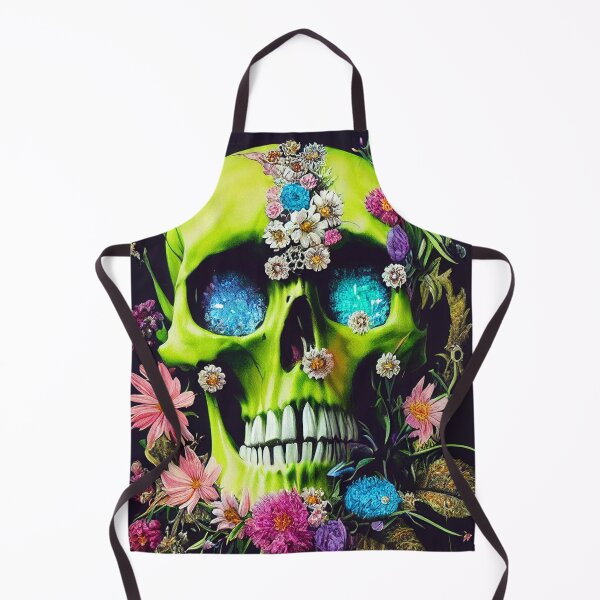 Item preview, Skull With Flowers American Gothic – Cute Floral Skull designed and sold by MadeByRobots.