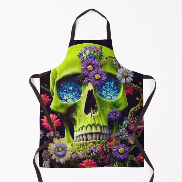 Item preview, Skull With Flowers American Gothic – Cute Floral Skull designed and sold by MadeByRobots.