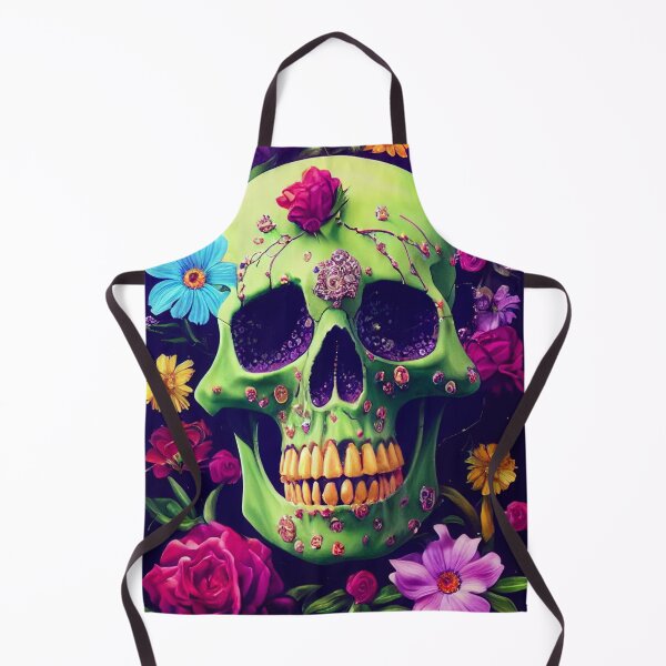 Item preview, Skull With Flowers American Gothic – Cute Floral Skull designed and sold by MadeByRobots.