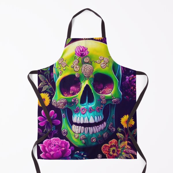 Item preview, Skull With Flowers American Gothic – Cute Floral Skull designed and sold by MadeByRobots.