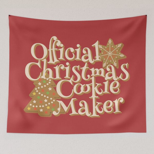 Item preview, Official Christmas Cookie Maker, Fun Slogan For All Bakers, Red Background designed and sold by TrulyEpoque.