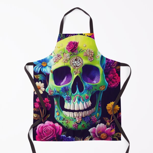 Item preview, Skull With Flowers American Gothic – Cute Floral Skull designed and sold by MadeByRobots.