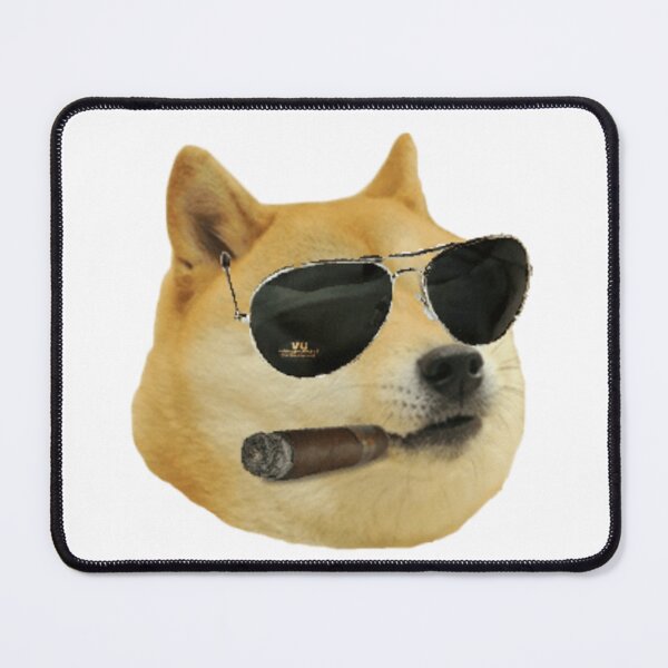 Item preview, Doge Head with Cigar and Glasses meme designed and sold by jamcaYT.