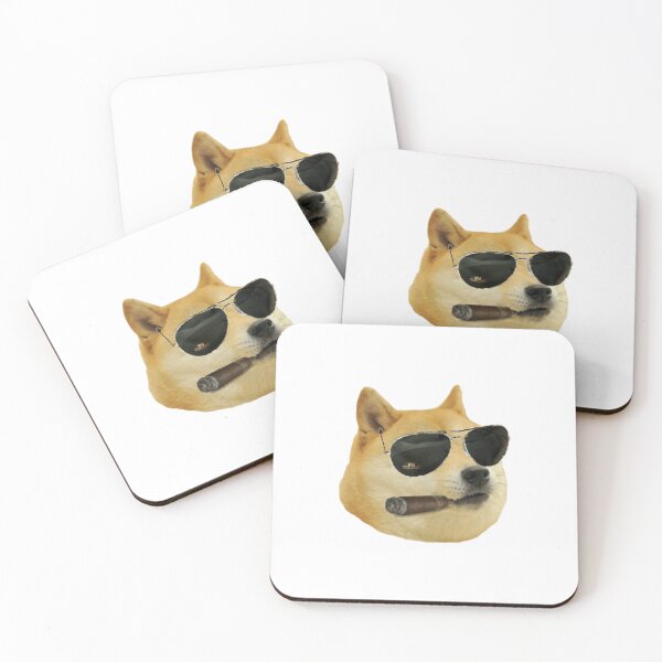 Item preview, Doge Head with Cigar and Glasses meme designed and sold by jamcaYT.