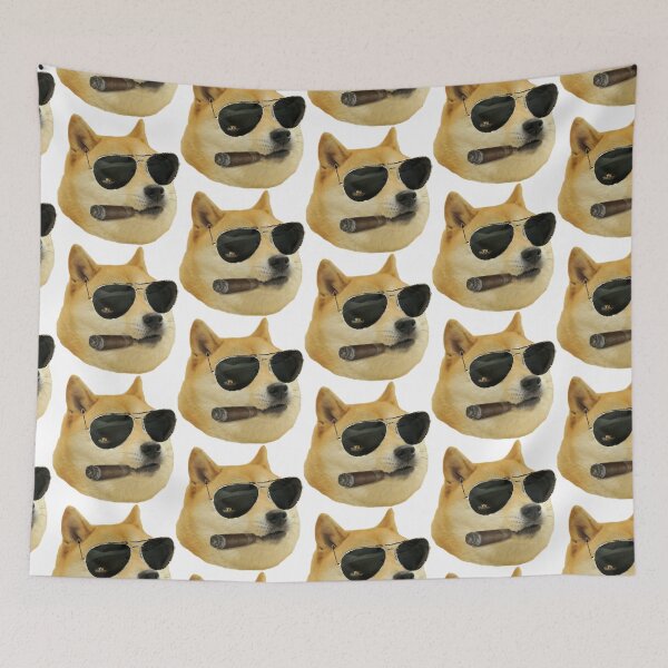 Item preview, Doge Head with Cigar and Glasses meme designed and sold by jamcaYT.