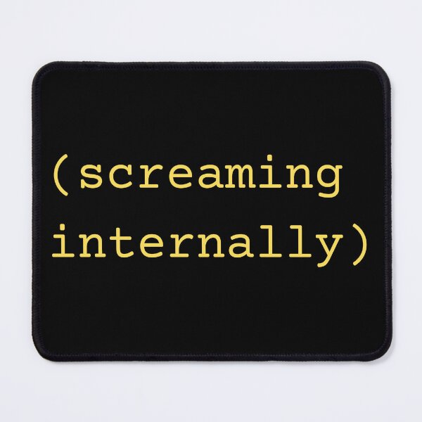 Item preview, Screaming Internally in yellow Typewriter funny introvert sarkasm designed and sold by marie-inks.