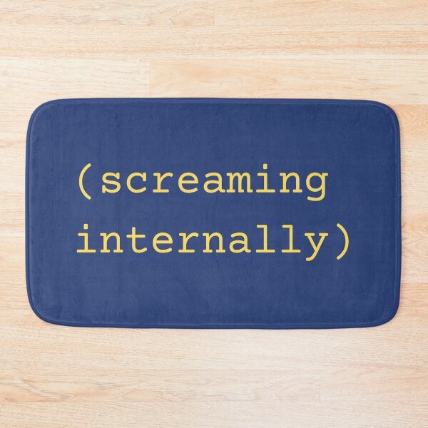 Item preview, Screaming Internally in yellow Typewriter funny introvert sarkasm designed and sold by marie-inks.