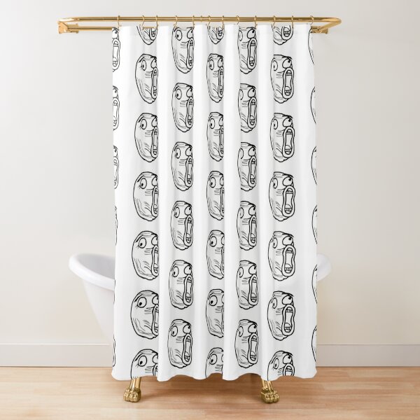 Meme Face Shower Curtain by Fareza Alfahri - Pixels