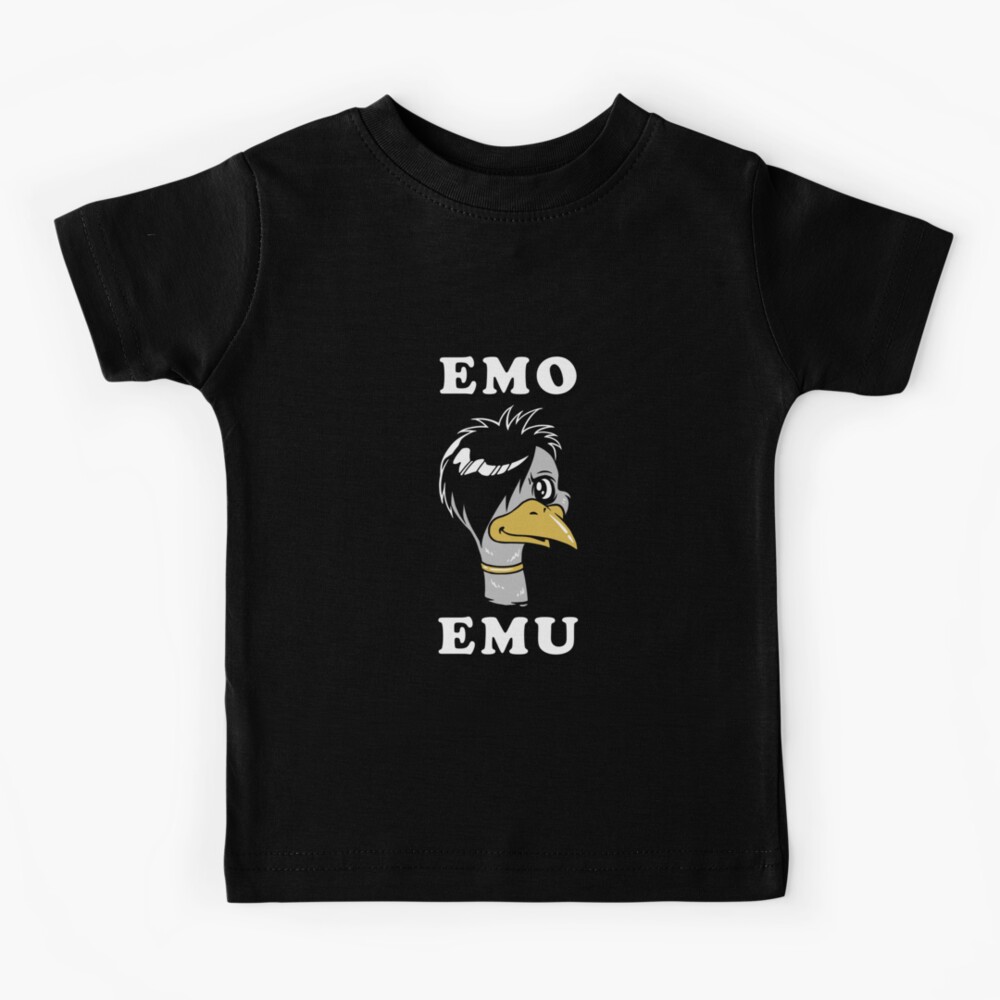 Emo Emu Kids T Shirt By Dumbshirts Redbubble