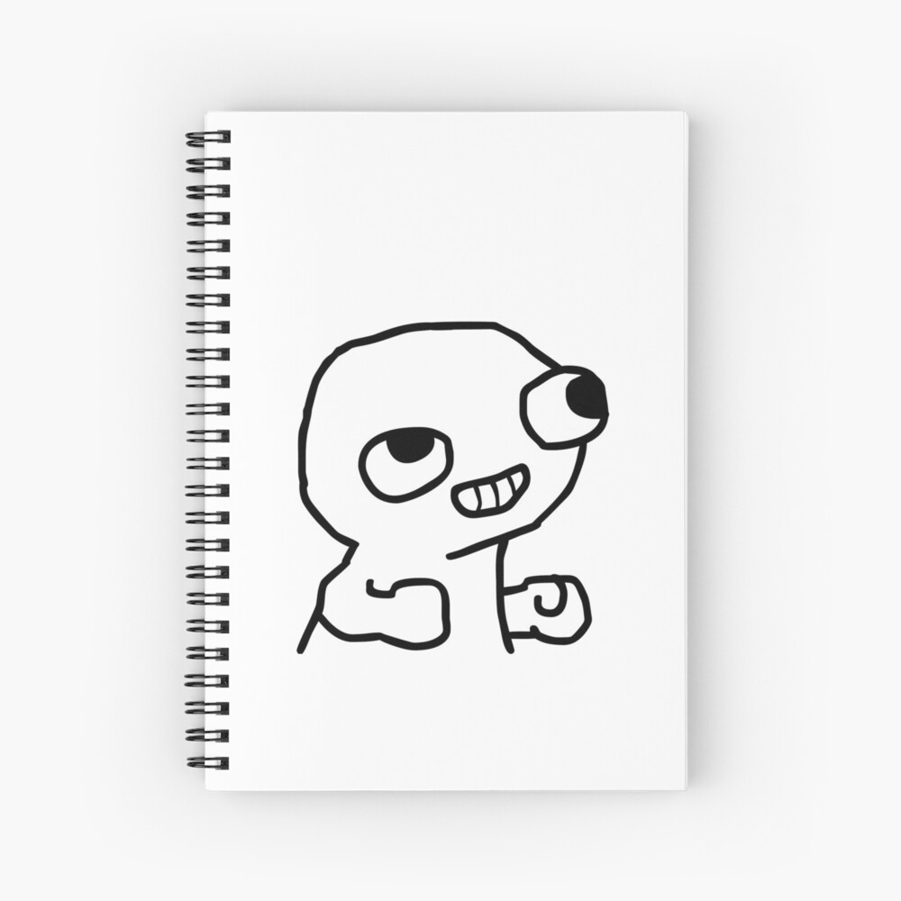 derp-face-meme-spiral-notebook-for-sale-by-jamcayt-redbubble