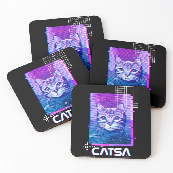 Item preview, Vaporwave Cat 3 designed and sold by TheSamuraiCat.