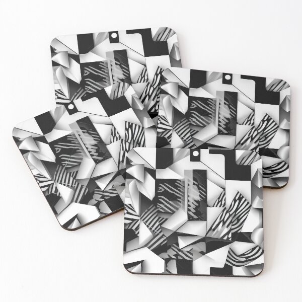 Item preview, Abstract Design with Geometric Shapes in Grey, Black and White Colors designed and sold by NECHSTORE.