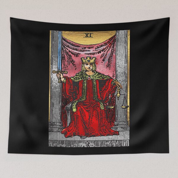 Aperçu de l'œuvre Tarot Gold Edition - Arcanes Majeurs - Justice créée et vendue par Serge Averbukh Art Studio.