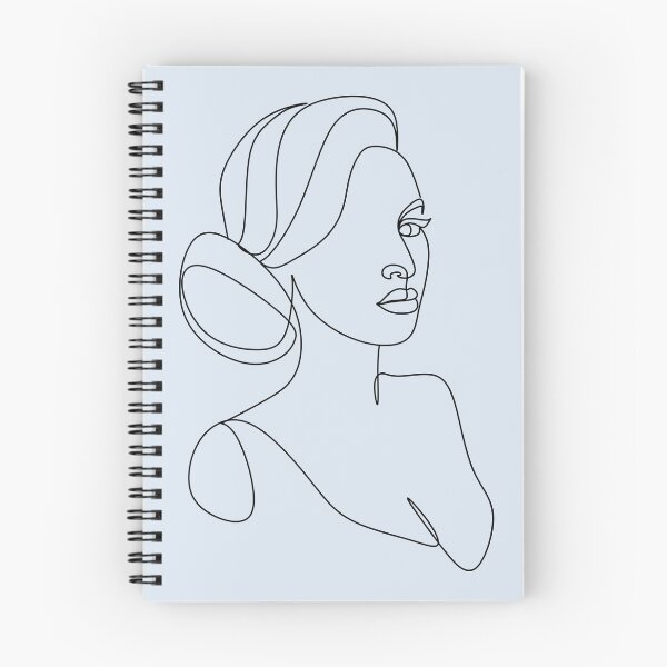 Item preview, Linear drawing of a female face.Fashion art. designed and sold by AllaLineArt.