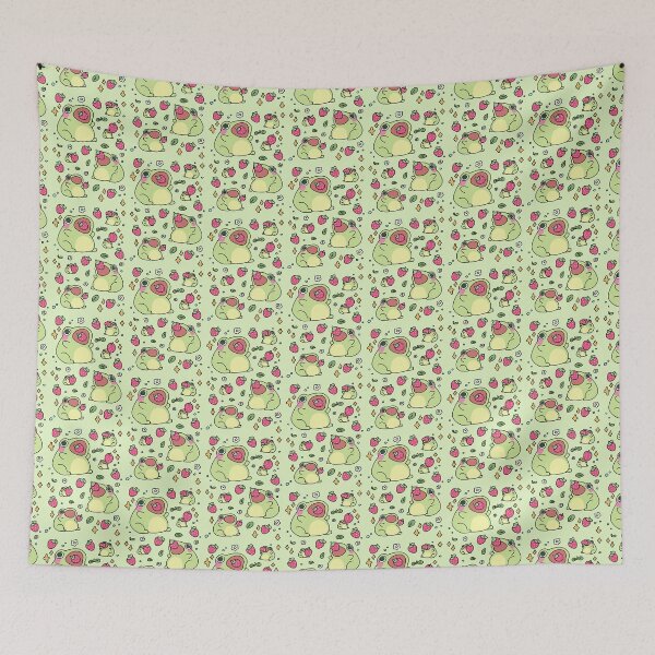 Item preview, Cute Kawaii Pastel Color Frog with a Strawberry #1 designed and sold by Annisa Yuwanda.