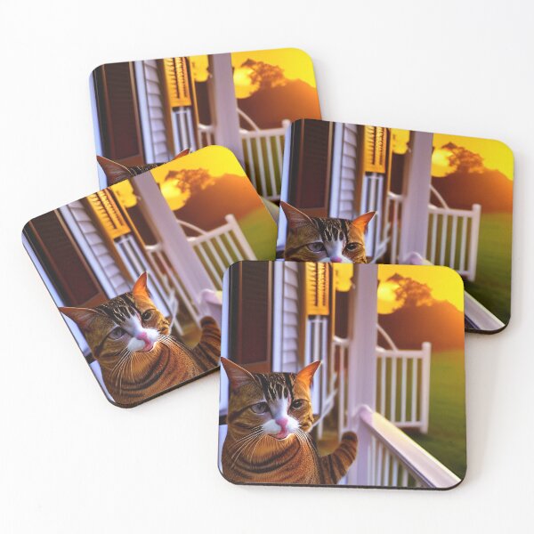Item preview, Cat on a rocking chair at sunset designed and sold by zorropriest.