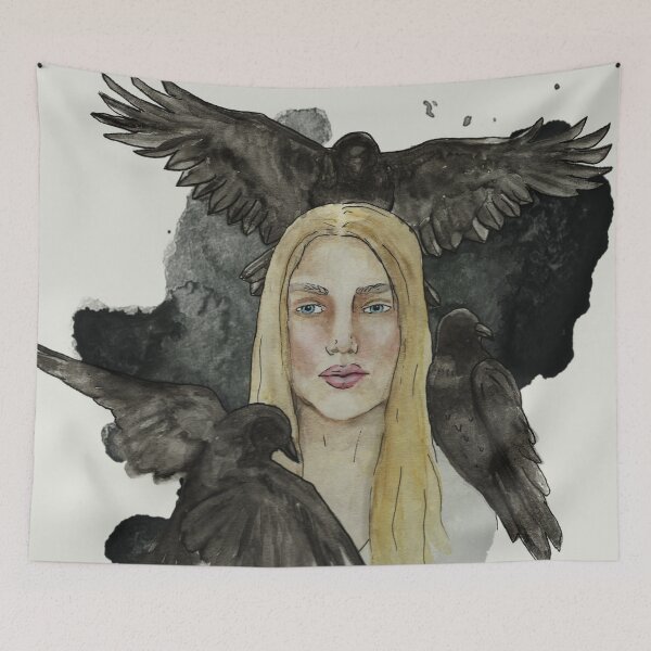 Item preview, girl with the crows designed and sold by Twigs and Shadow.