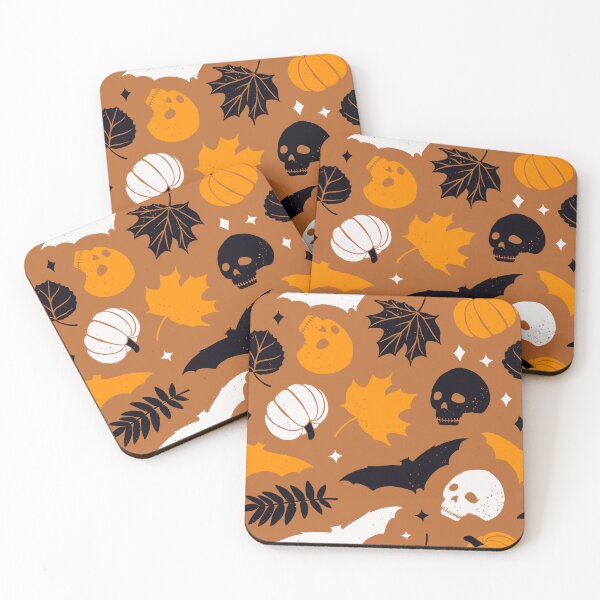 Item preview, Halloween Vintage Pumpkins, Bats and Skulls - Burnt Orange Palette designed and sold by CircusCreative.