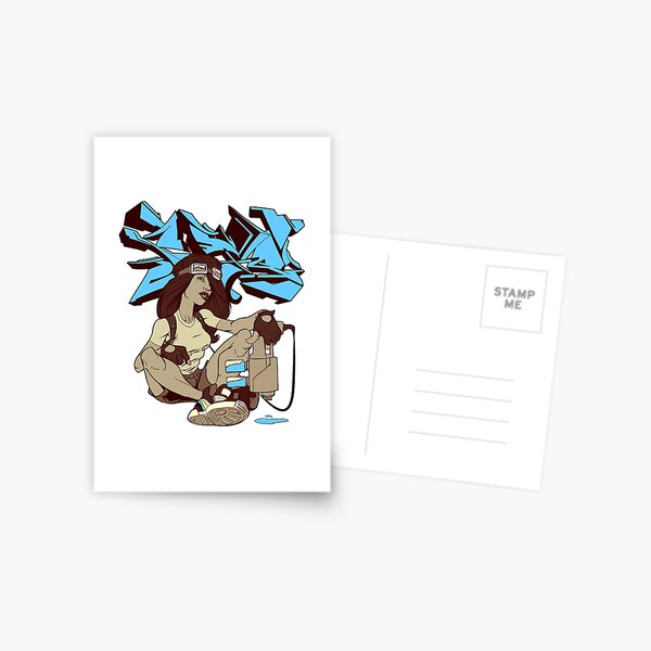Item preview, Graffiti Paint Girl Blue designed and sold by styleuniversal.