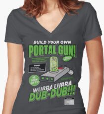 Build Your Own Portal Gun Fitted V-Neck T-Shirt